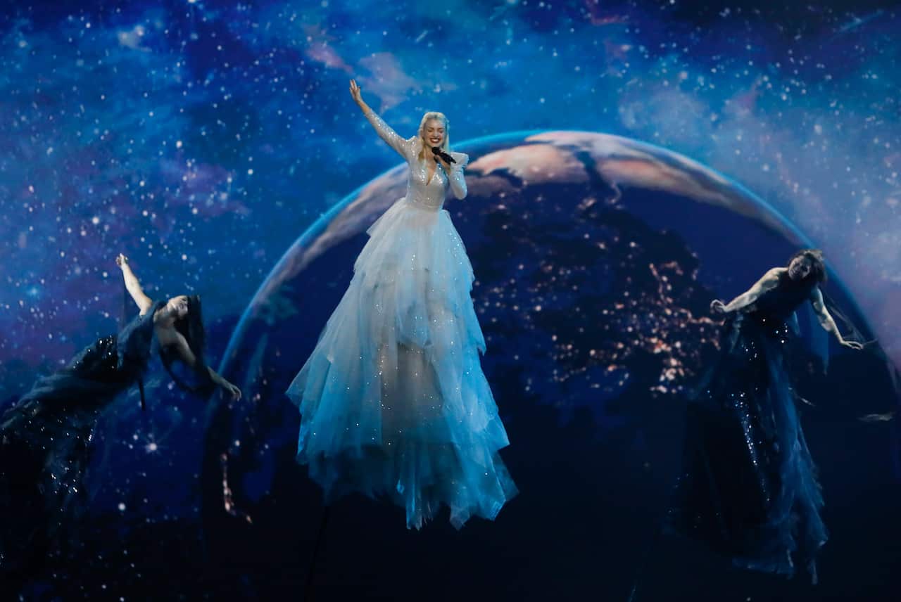 Kate Miller-Heidke of Australia performs during the 2019 Eurovision Song Contest grand final rehearsal.