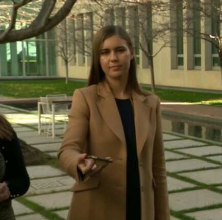 Ms Higgins at Parliament House.