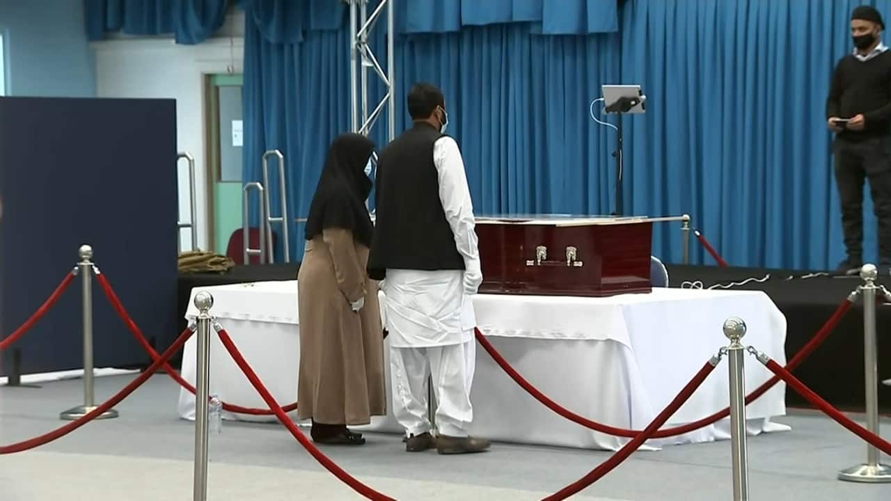 The parents of Ayaz Younus grieve in silence before the funeral 