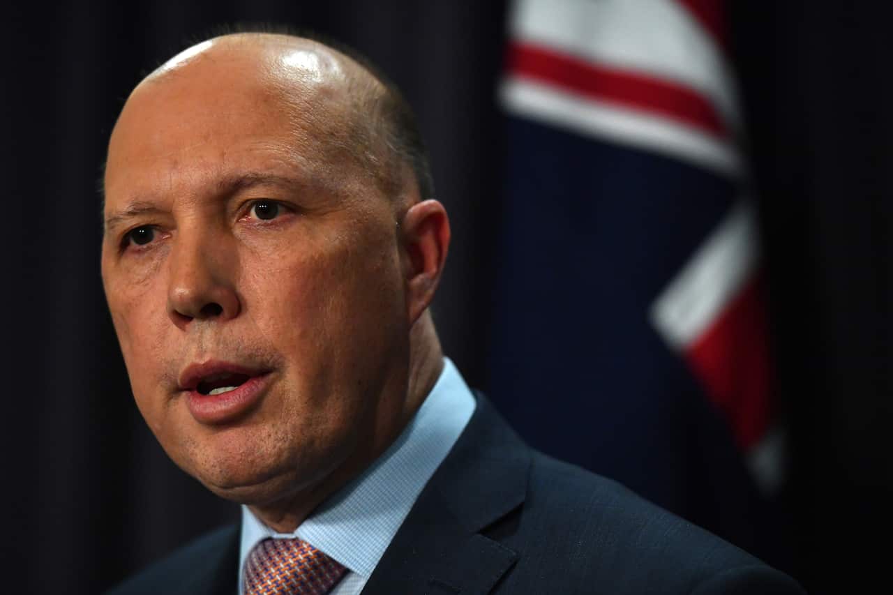 Home Affairs Minister Peter Dutton.