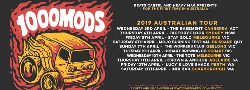 1000mods Australian tour