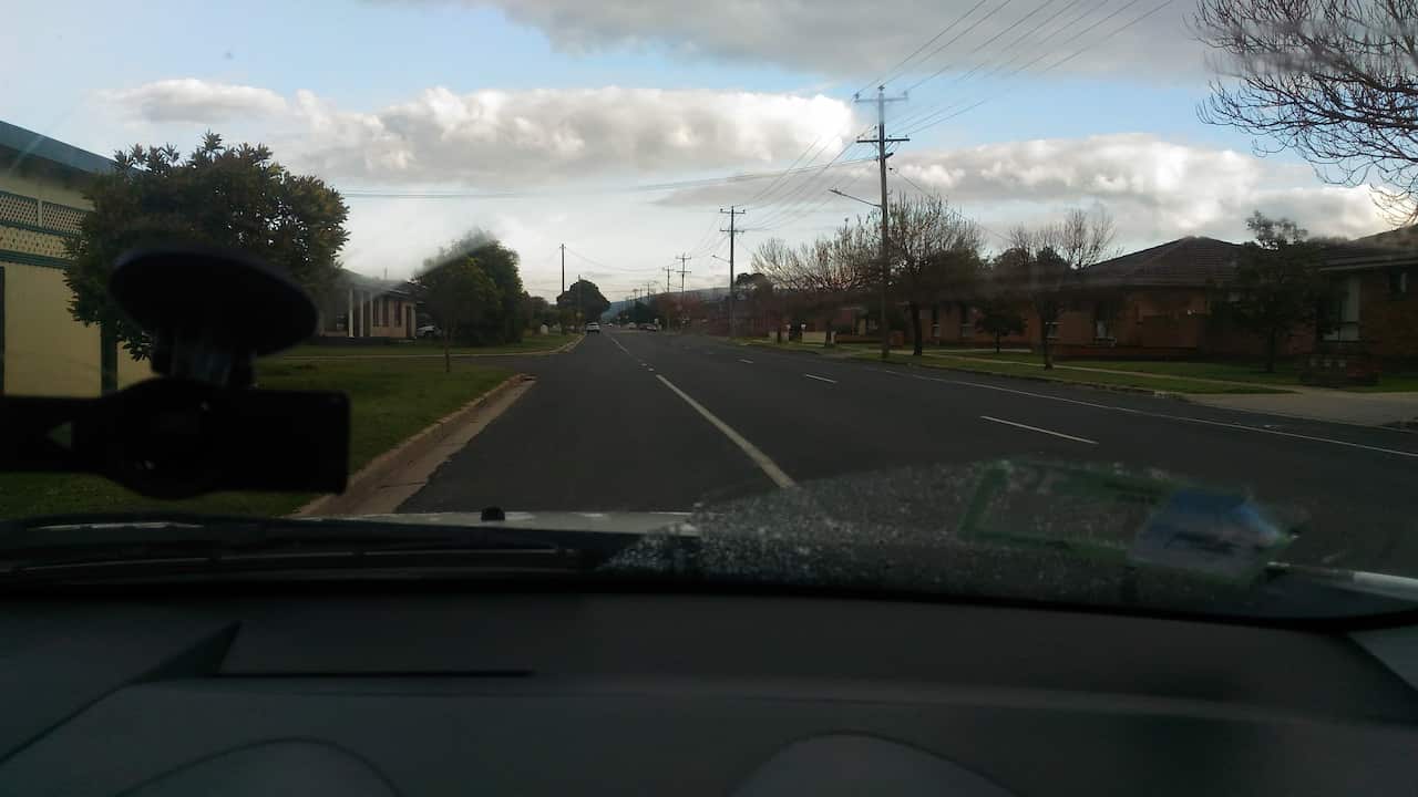 Empty street in Albury