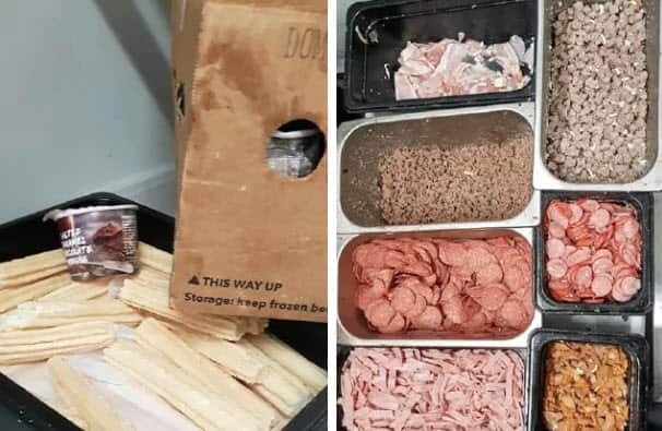 Domino’s food inside the Lismore store.