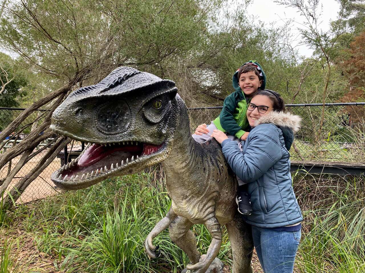 Rehab Adel with her son after migrating to Australia.