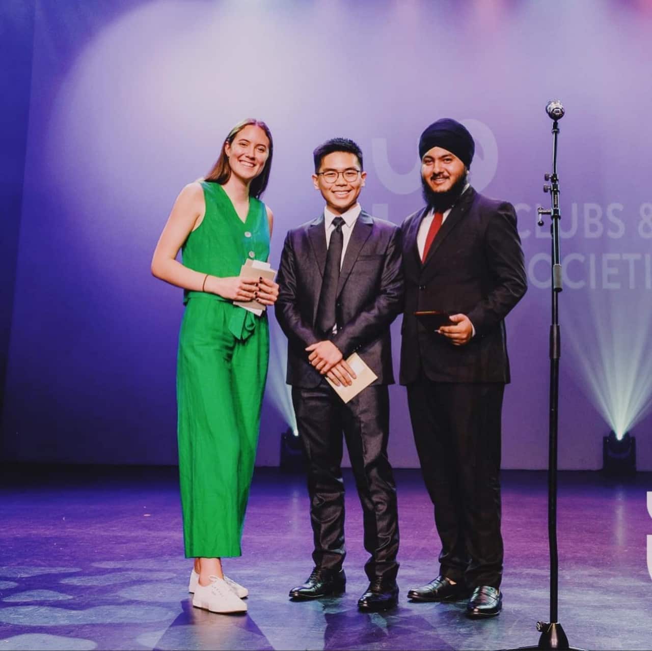 Gursehaj Singh (R) at the UQ award night.