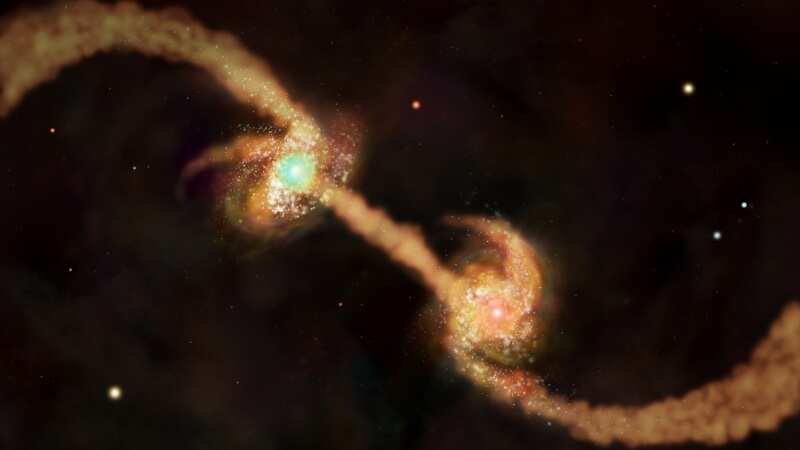 Merging Galaxies in Chandra Deep Field-North