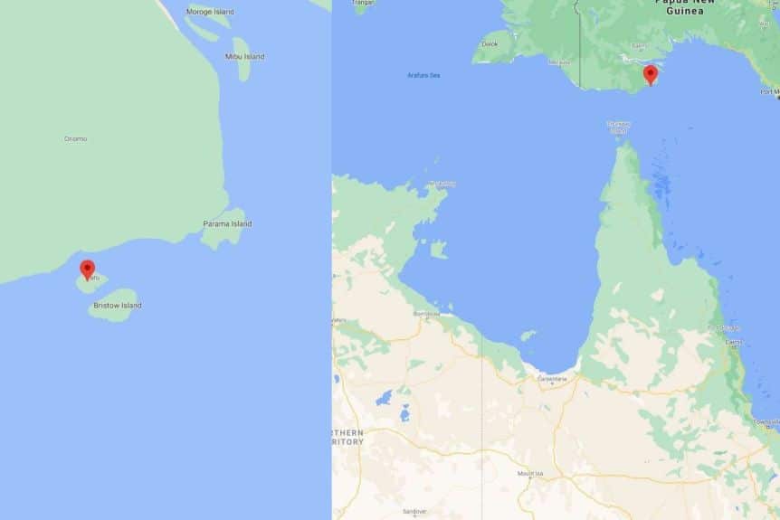 Daru Island is less than 200 kilometres from the Australian mainland.