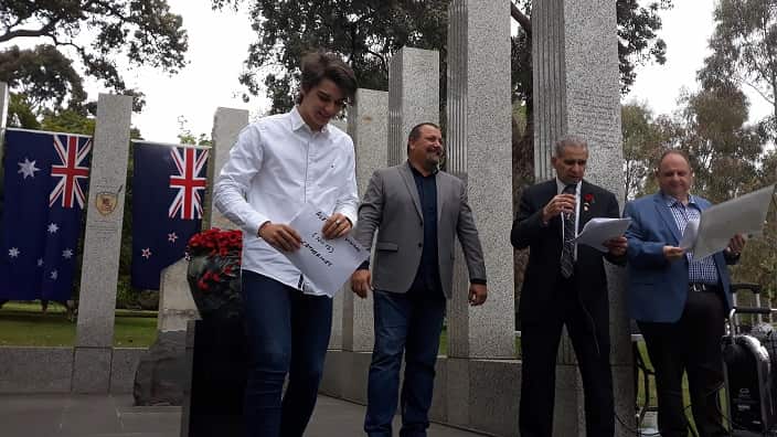 At the 2019 Australian Hellenic Memorial School competition awards ceremony.
