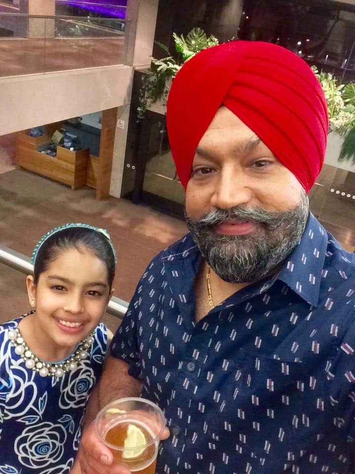 Atambeer Singh with his daughter Rabnoor Kaur