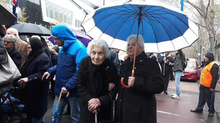 At the Peaceful Rally of Melbourne's Greeks on the occasion of the 45th Anniversary of the Turkish invasion of Cyprus.