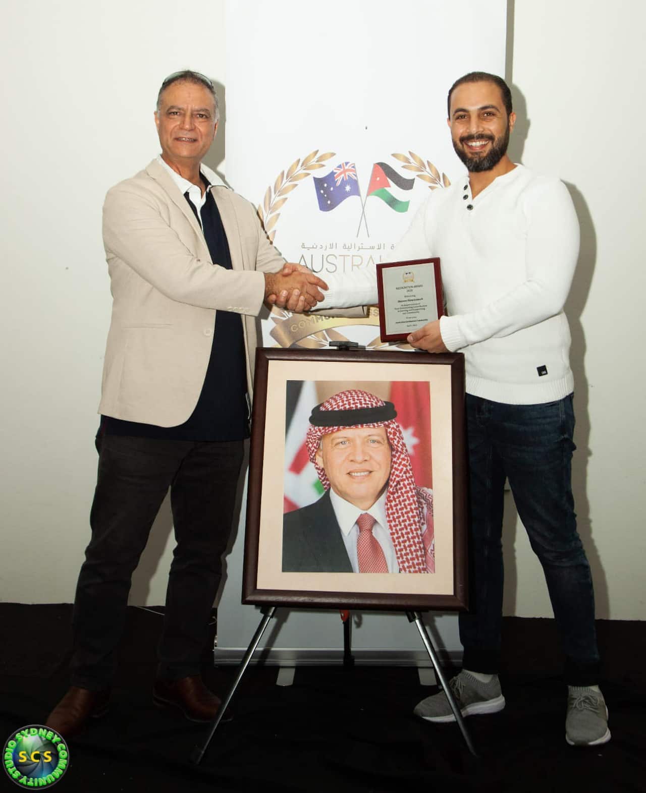 Hasan Hawatmeh with Mohammed Qadi
