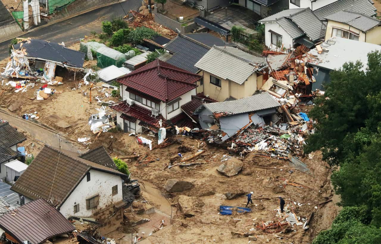 At least 44 people are dead after heavy rain in parts of Japan.