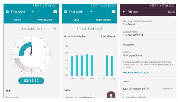 The 'Record My Hours' App created by Fair Work