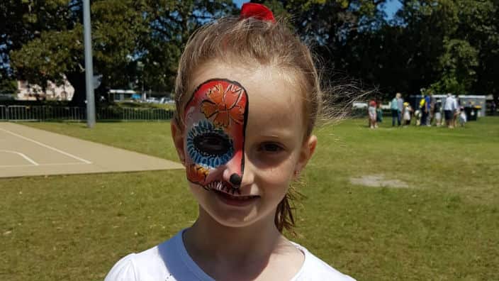 Blanca maquillada de Catrina