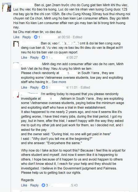 Shared story in Facebook group