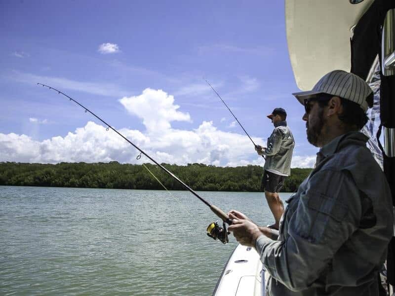 A file image of tourists fishing off the Northern Territory