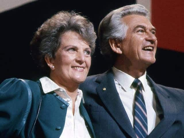 Bob Hawke and his first wile Hazel