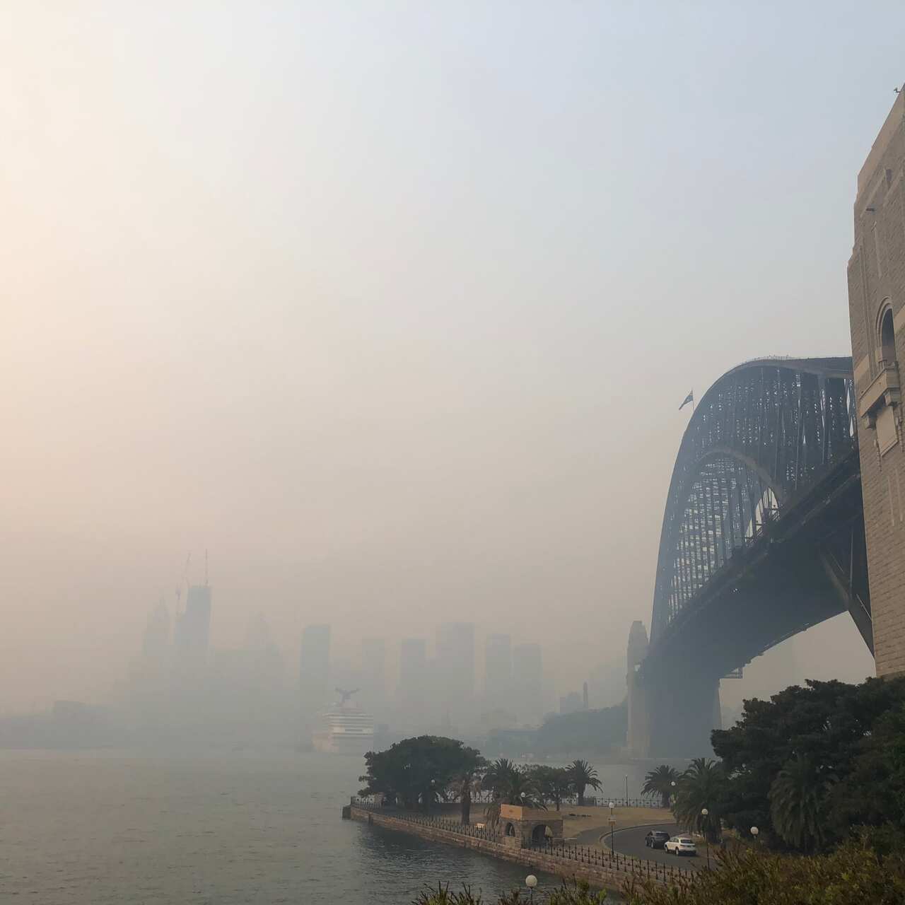 Sydney's CBD is barely visible. 