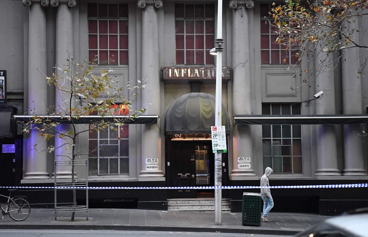 The exterior of the Inflation night club on King street in Melbourne on Saturday, July, 8, 2017.