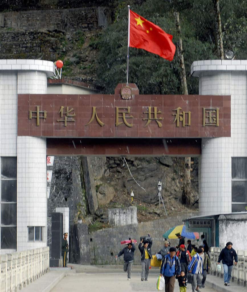 2008 Image of Friendship Bridge at the Nepal China border