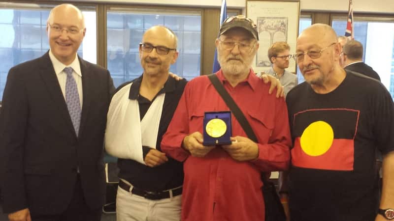Mr. Eric Berti (Consul general of France); Professor Pugliese, Uncle Ray Jackson, Raul Bassi (ISJA advocate)