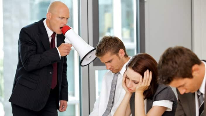 Employees at work