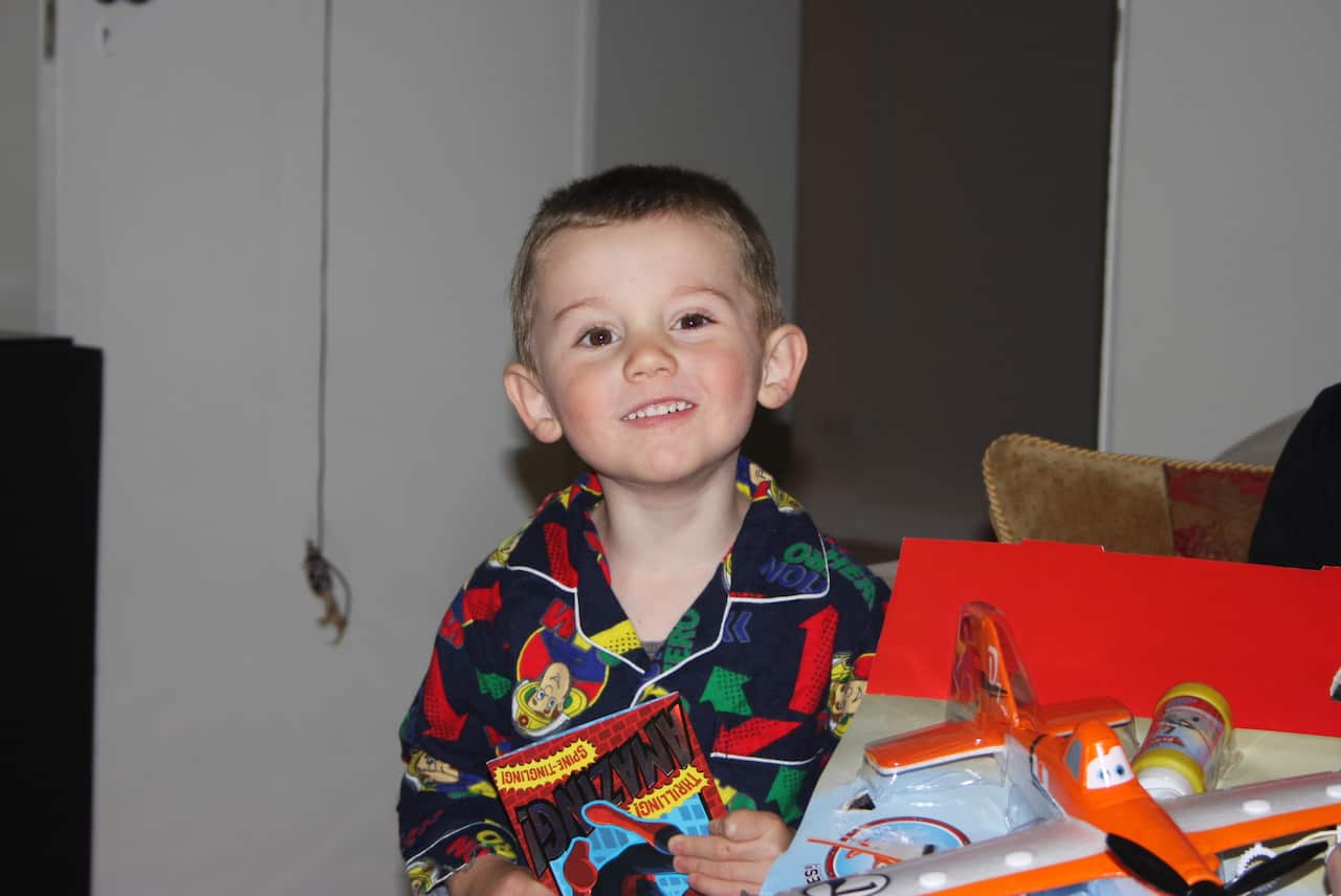 A supplied image obtained Monday, Sept. 15, 2014 of missing three-year-old boy William Tyrrell. Extra police from Sydney and Newcastle are heading to Kendall on the NSW mid-north coast to search for the missing boy.