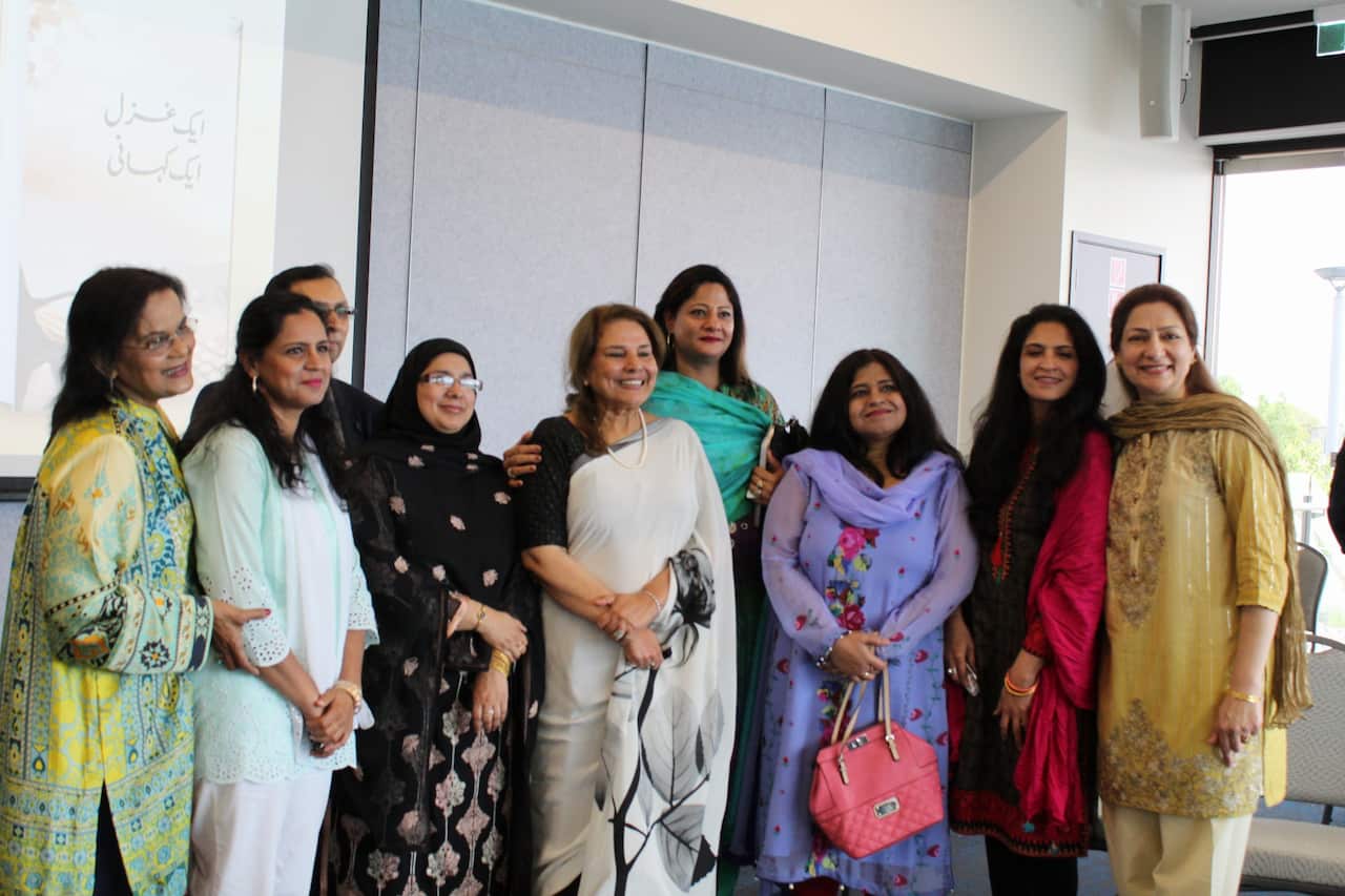 Rehan Alavi with Uzma Gillany during his book launch