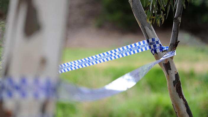 Police tape at the site where police recovered the body of a 15-month-old girl who was found in Darebin creek at Preston on Sunday after being abducted in Heidelberg West, Melbourne, Monday, April 11, 2016.(AAP Image/Joe Castro) NO ARCHIVING