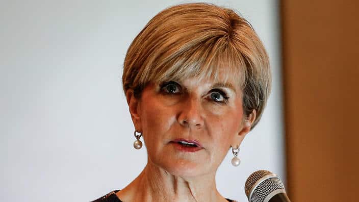Australian Minister for Foreign Affairs Julie Bishop