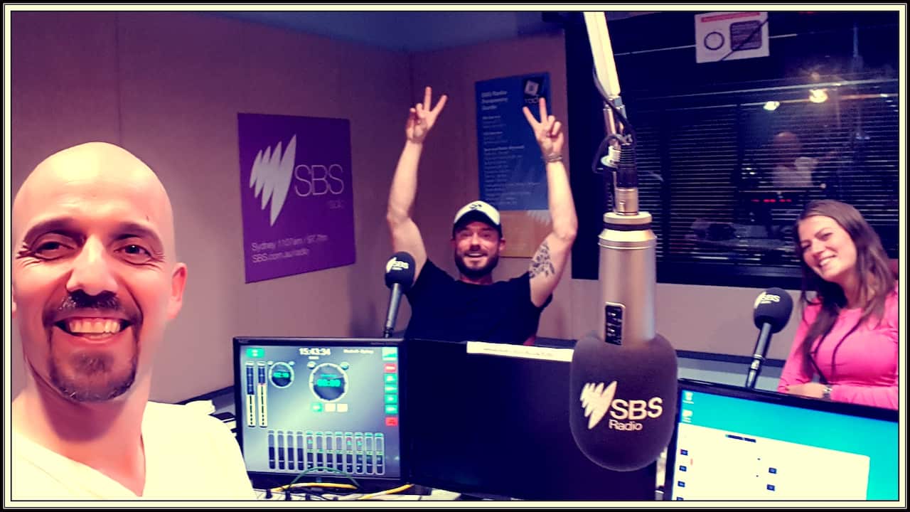 Josh Stinton in SBS Norwegian studio