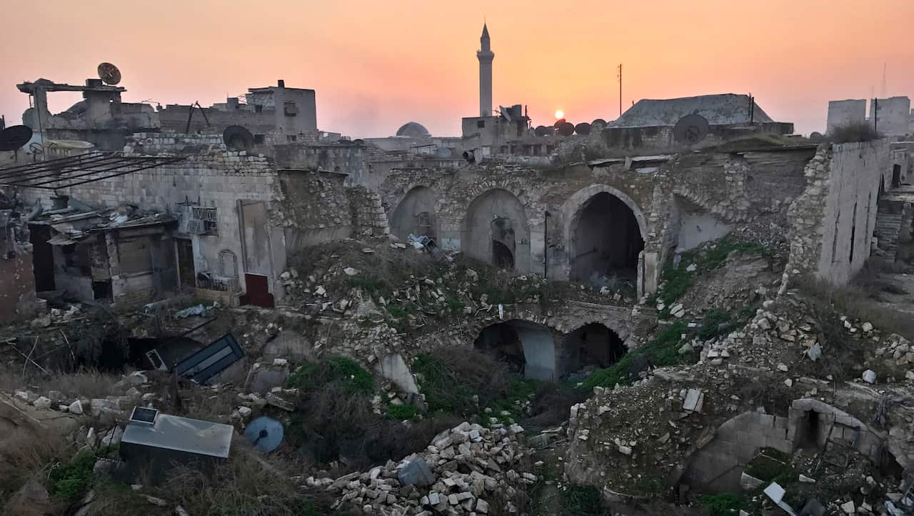 A general picture show the destruction in the old city of Aleppo, Syria, Thursday, Jan. 19, 2017.