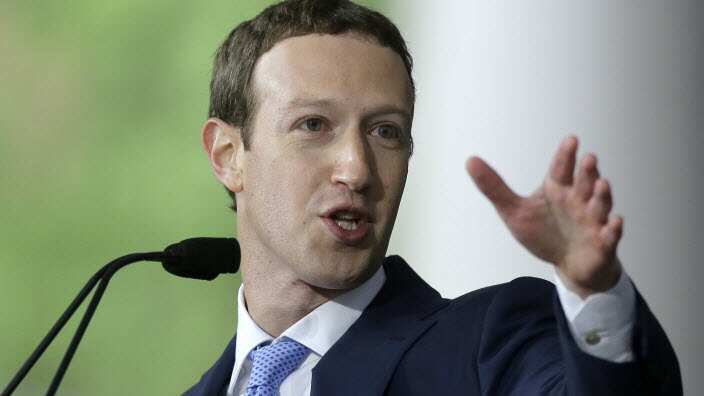 Facebook CEO Mark Zuckerberg delivers the commencement address at Harvard University in Cambridge