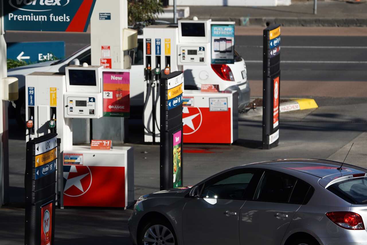 A General view of a Caltex service station is seen in Melbourne