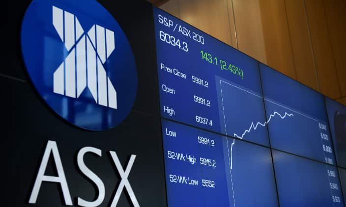 ASX index rising above 6000 points