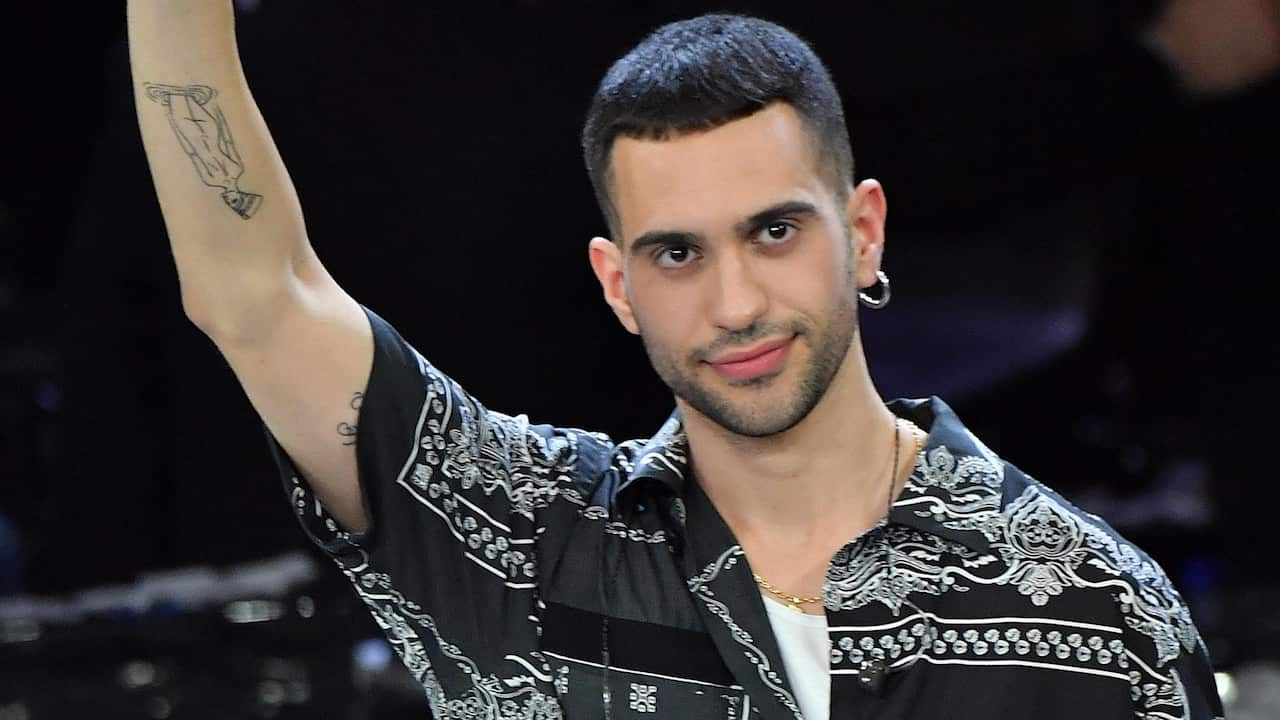 Italian singer Mahmood celebrates on stage after winning the 69th Sanremo Italian Song Festival at the Ariston theatre in Sanremo, Italy, 09 February 2019. The festival runs from 05 to 09 February.  EPA/ETTORE FERRARI