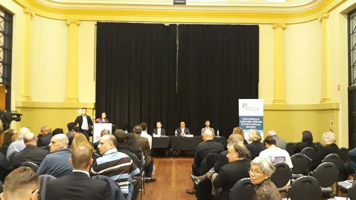 At Brunswick's Town Hall. 