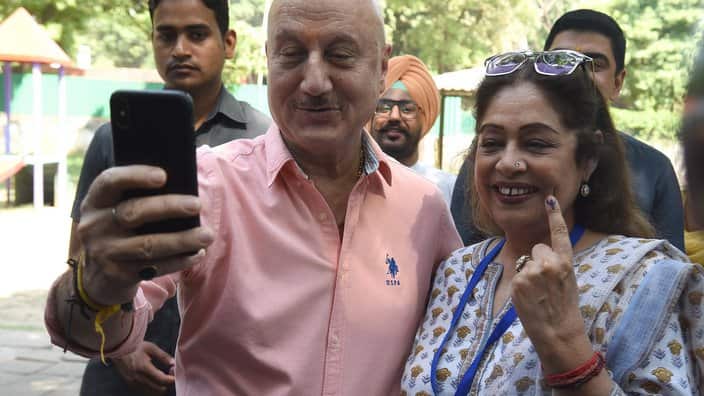 Kirron Kher and Anupam Kher