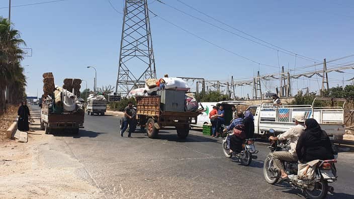 Syria war Idlib displacement