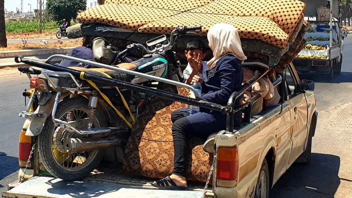 Syria war Idlib displacement