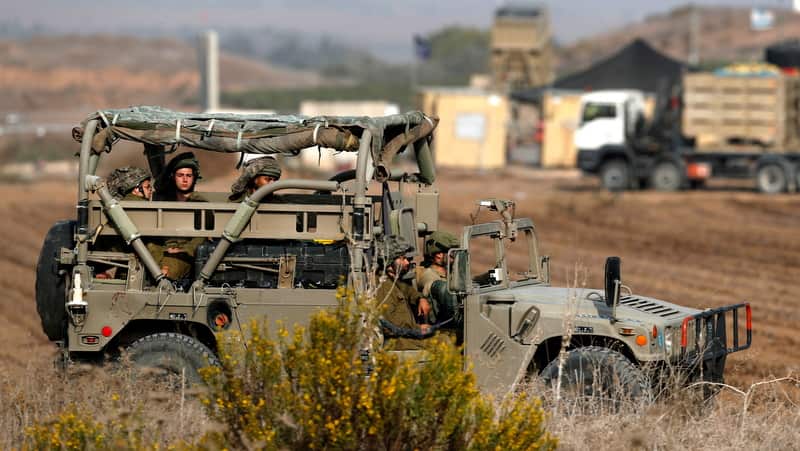 Israeli bombing in the Gaza Strip amid an escalation of tensions that erupted following the death of a senior Islamist militant in a precision airstrike, who Israel has accused of being behind recent barrages of rockets.
