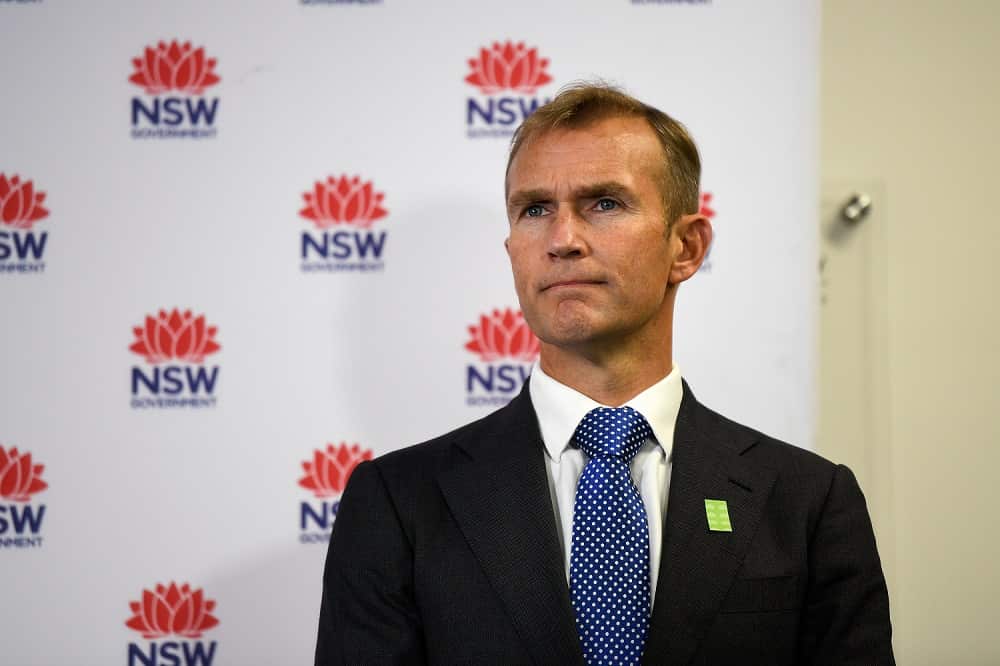 NSW Minister for Planning and Public Spaces Rob Stokes is seen during a press conference in Sydney, Friday, May 22, 2020. (AAP Image/Bianca De Marchi) NO ARCHIVING