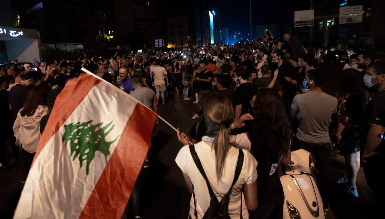 Protesters gather and close roads in Beirut and the suburbs during anti-government rallies
