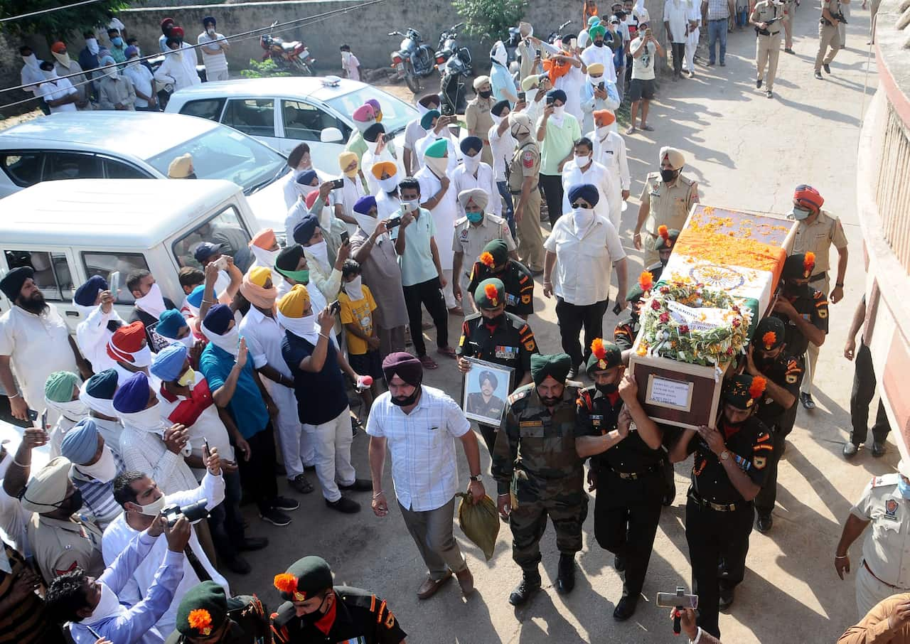 Naib Subedar Mandeep Singh was among the twenty Indian army personnel martyred in the clash with Chinese troops in Ladakhs Galwan valley.