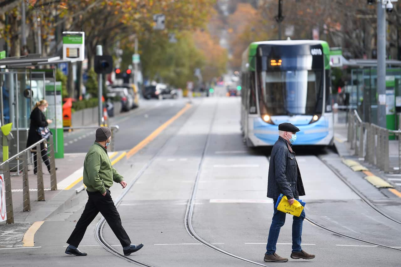 Melbourne street during lockdown