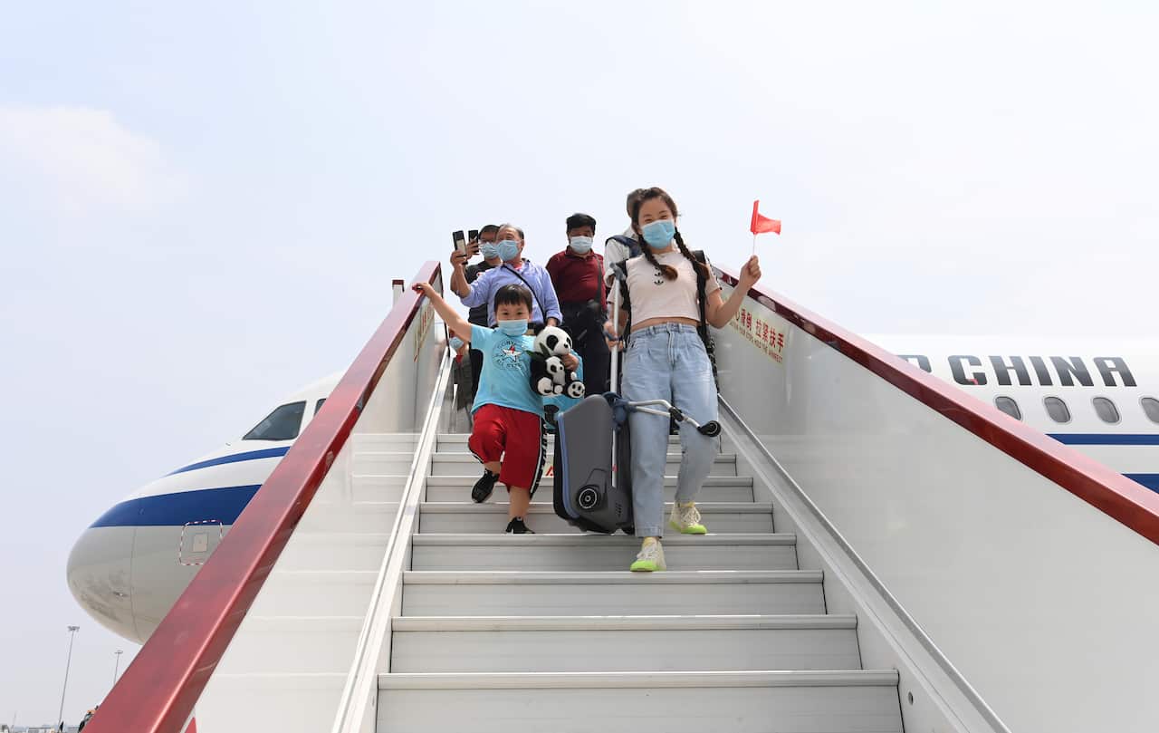 **CHINESE MAINLAND, HONG KONG, MACAU AND TAIWAN OUT**Chengdu Tianfu International Airport welcomed the first flight to land after its opening in Chengdu, Sichuan Province, 27 June 2021. (Imaginechina via AP Images)