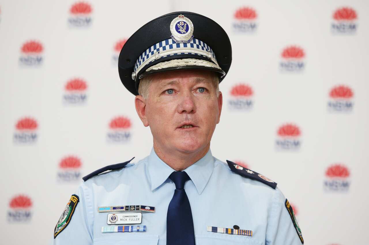 NSW Police Commissioner Mick Fuller speaks during a COVID-19 update and press conference in Sydney, Friday, July 30, 2021.
