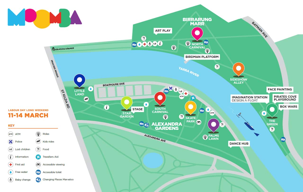 Moomba Carnival Map