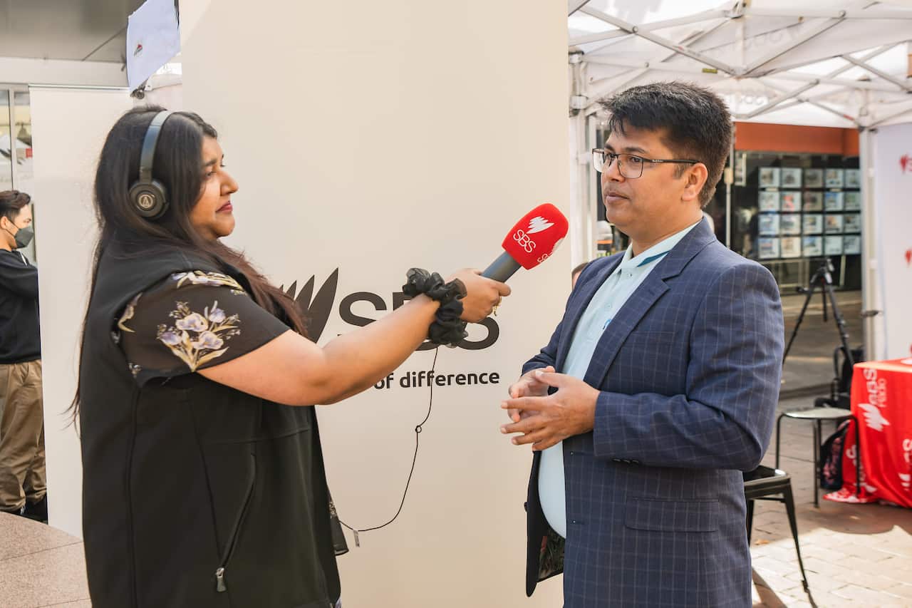 Dhiraj Pandey at SBS Election Exchange.