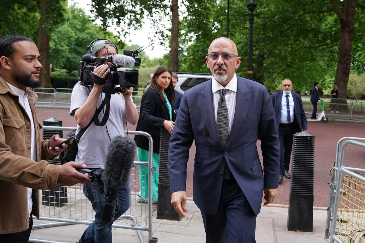 Chancellor Nadhim Zahawi arrives at the HM Treasury in Westminster, following his appointment after Rishi Sunak resigned from the post on Tuesday. Picture date: Wednesday July 6, 2022.. Boris Johnson has been left trying to save his premiership after a pa